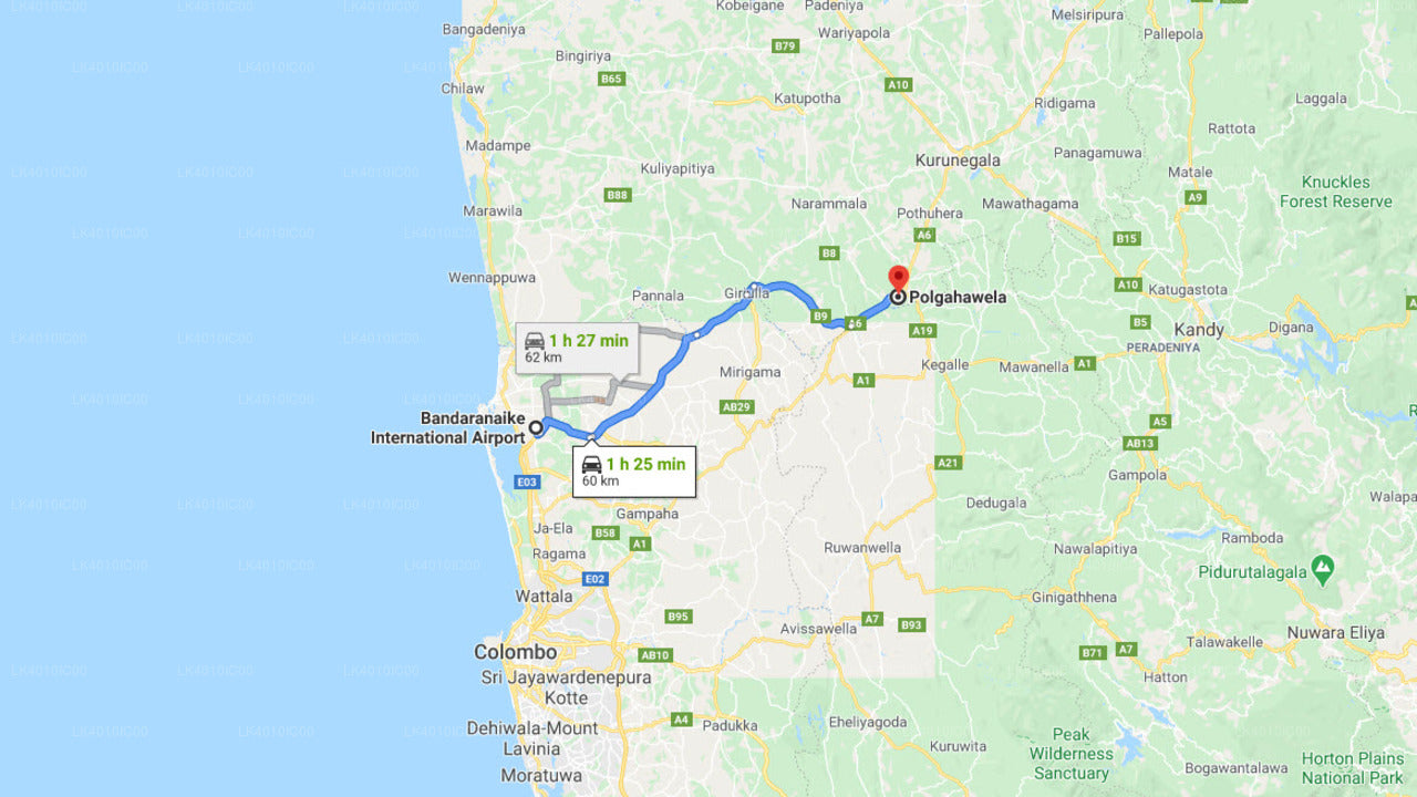 Privater Transfer vom Flughafen Colombo (CMB) nach Pitipanaveediya City