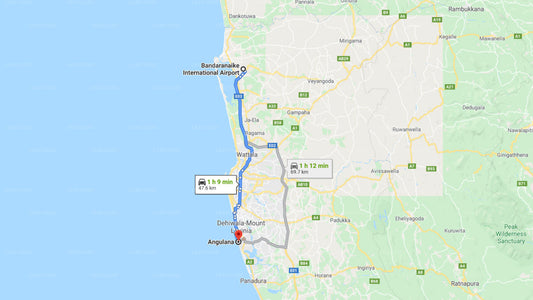 Flughafen Colombo (CMB) nach Angulana City Privater Transfer