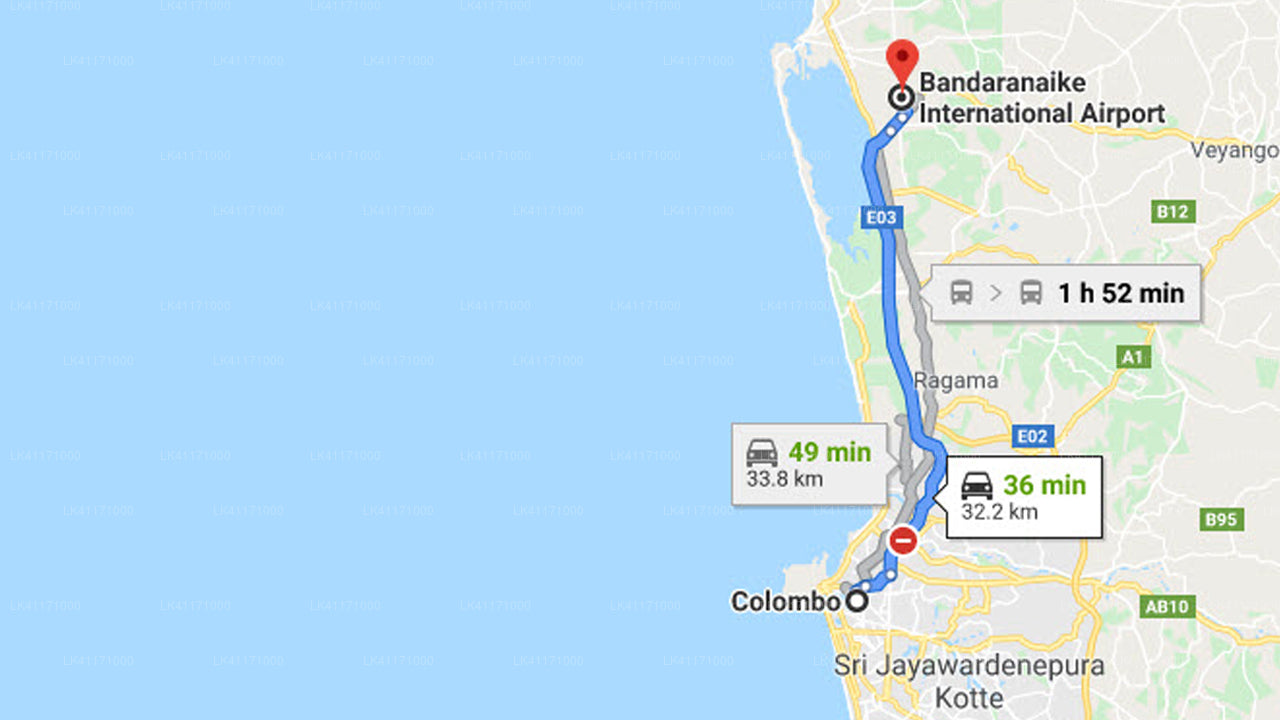 Privater Transfer von Colombo City zum Flughafen Colombo (CMB).