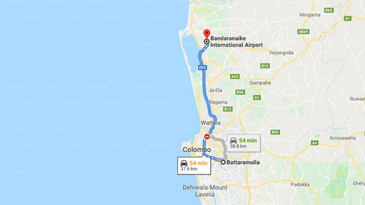 Privater Transfer von Battaramulla City zum Flughafen Colombo (CMB).