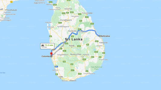 Privater Transfer von Batticaloa City nach Colombo City