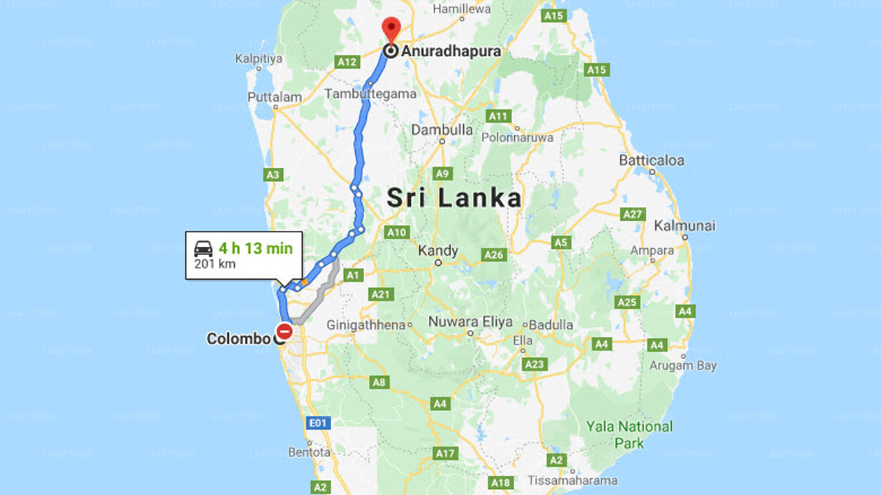Privater Transfer von Colombo City nach Anuradhapura City
