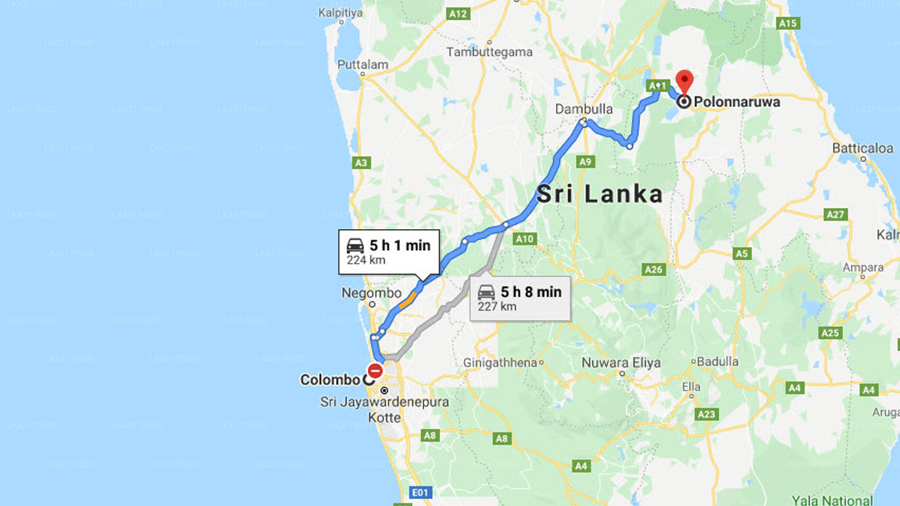 Privater Transfer von Colombo City nach Polonnaruwa City
