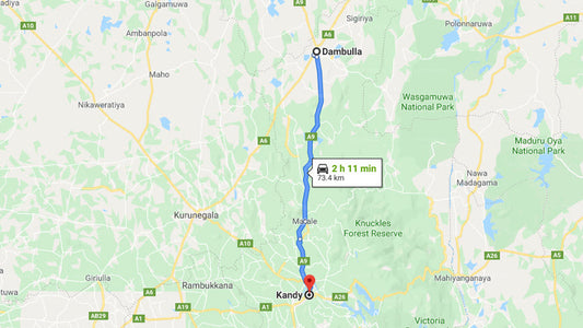 Privater Transfer von Dambulla City nach Kandy City