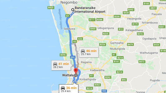 Transfer zwischen dem Flughafen Colombo (CMB) und dem Palm Village Hotel, Wattala
