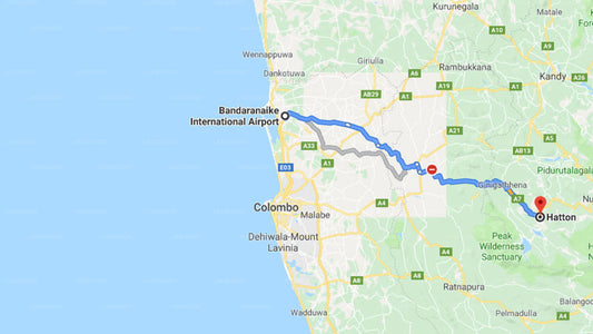 Transfer zwischen dem Flughafen Colombo (CMB) und Norwood Bungalow, Hatton