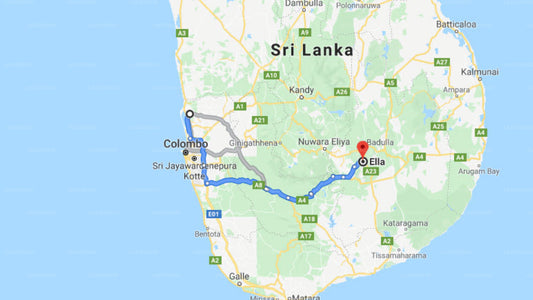 Transfer zwischen dem Flughafen Colombo (CMB) und dem Ella Jungle Resort, Ella