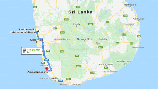 Transfer zwischen dem Flughafen Colombo (CMB) und Madampa Lake, Ambalangoda