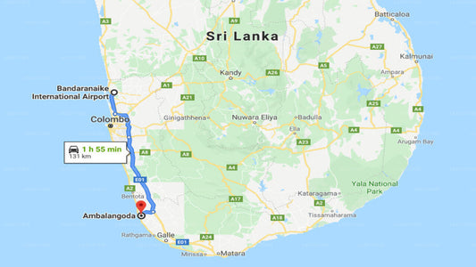 Transfer zwischen dem Flughafen Colombo (CMB) und der Villa Karadiya, Ambalangoda