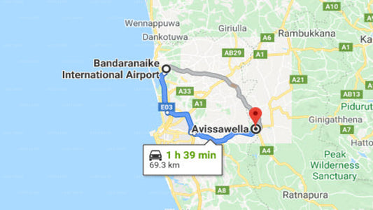 Transfer zwischen dem Flughafen Colombo (CMB) und dem Randiya Epiliyagoda Resort, Avissawella