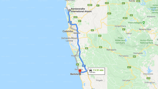 Transfer zwischen dem Flughafen Colombo (CMB) und der Sea Rock Villa, Bentota