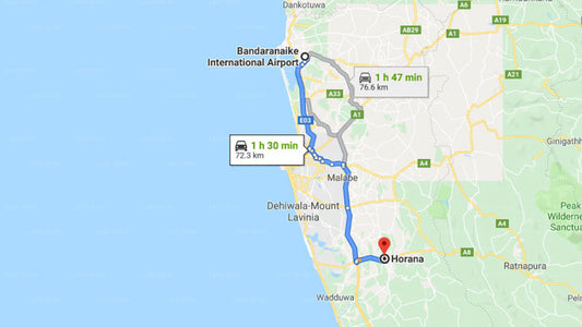 Transfer zwischen dem Flughafen Colombo (CMB) und der Cinnamon Eco Lodge, Horana