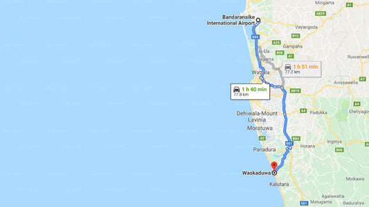 Transfer zwischen dem Flughafen Colombo (CMB) und Citrus, Waskaduwa