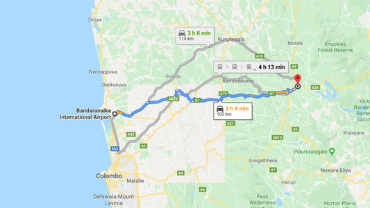 Transfer zwischen dem Flughafen Colombo (CMB) und dem Windloft Retreat, Kandy
