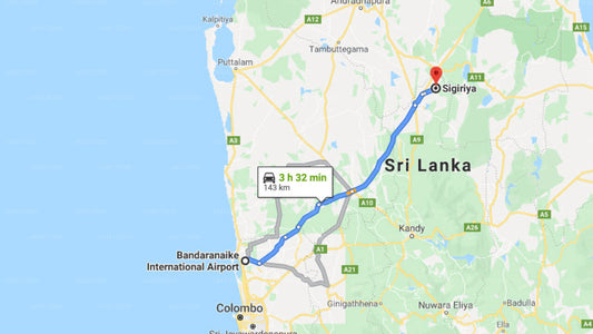 Transfer zwischen dem Flughafen Colombo (CMB) und der Fresco Water Villa, Sigiriya