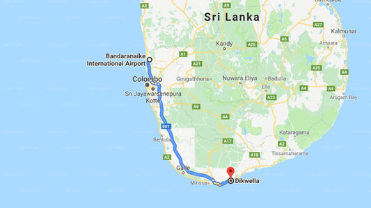 Transfer zwischen dem Flughafen Colombo (CMB) und dem Peacock Villa Ayurveda Garden, Dikwella