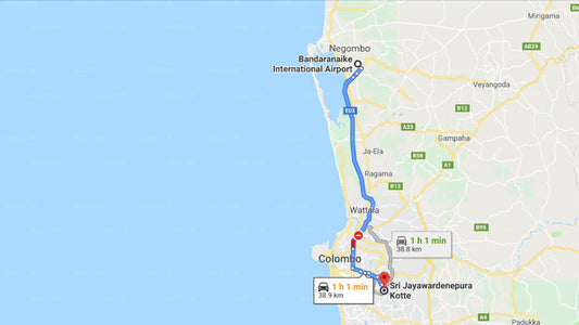 Transfer zwischen dem Flughafen Colombo (CMB) und der Villa Escondite, Kotte