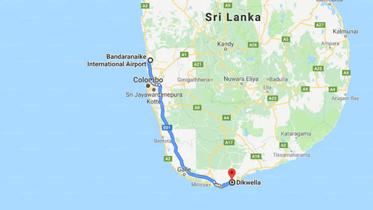 Transfer zwischen dem Flughafen Colombo (CMB) und UTMT mit Jetwing, Dikwella
