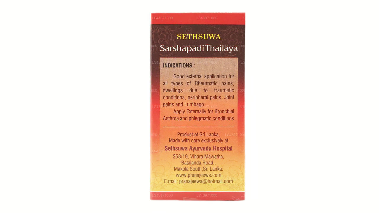Sethsuwa Sarshapadi Öl (60 ml)