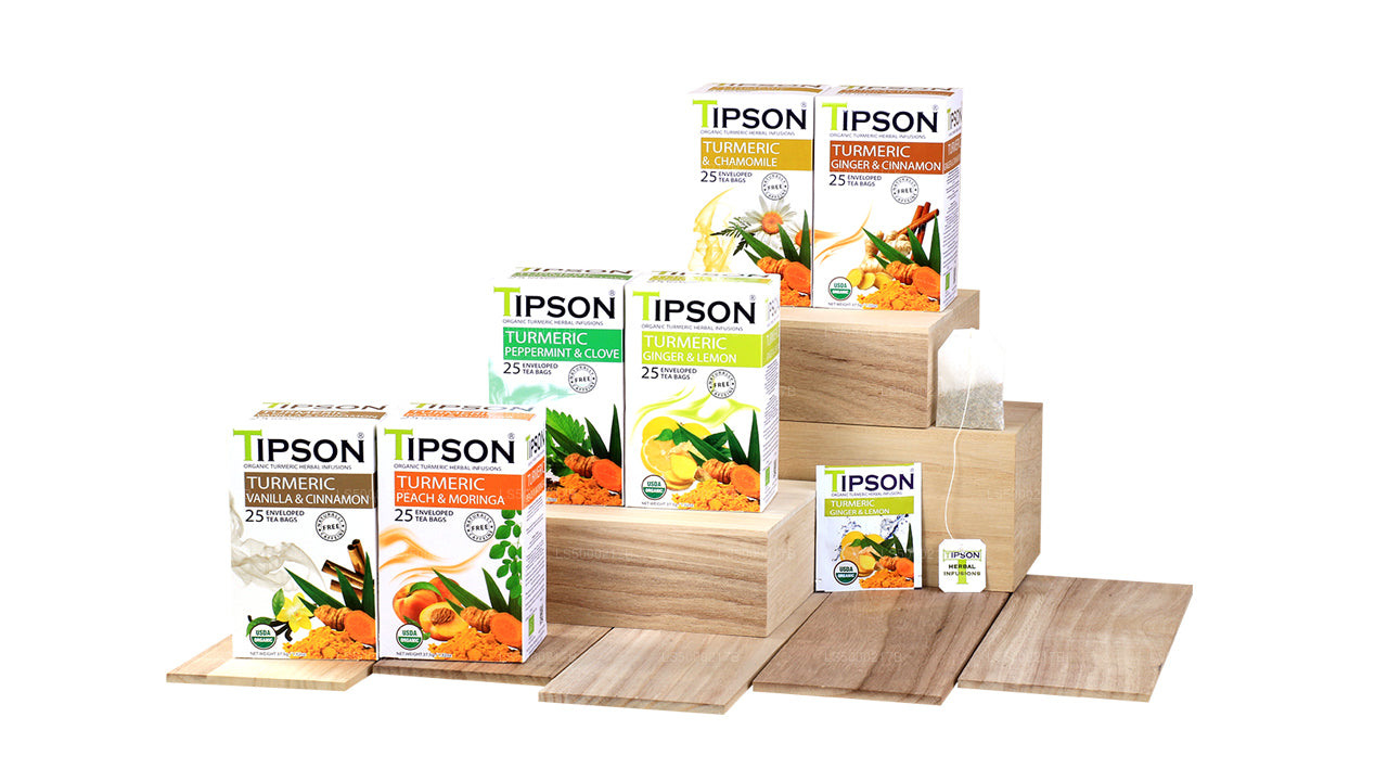 Tipson Tea Bio-Kurkuma-Paket – 6er-Pack (225 g)