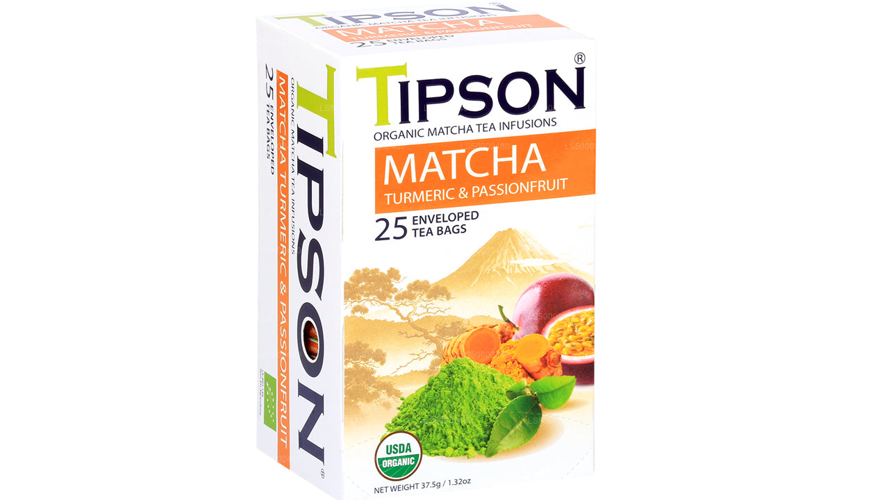 Tipson Tea Bio Matcha Kurkuma &amp; Passionsfrucht (37,5g)