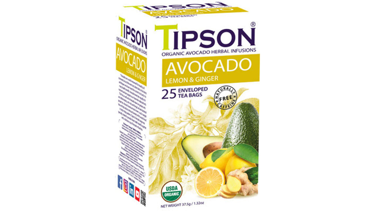 TIPSON – HERBAL – AVOCADO – BOX – FTBH – F&amp;PE – BIO – ZITRONE &amp; INGWER (37,5 g)