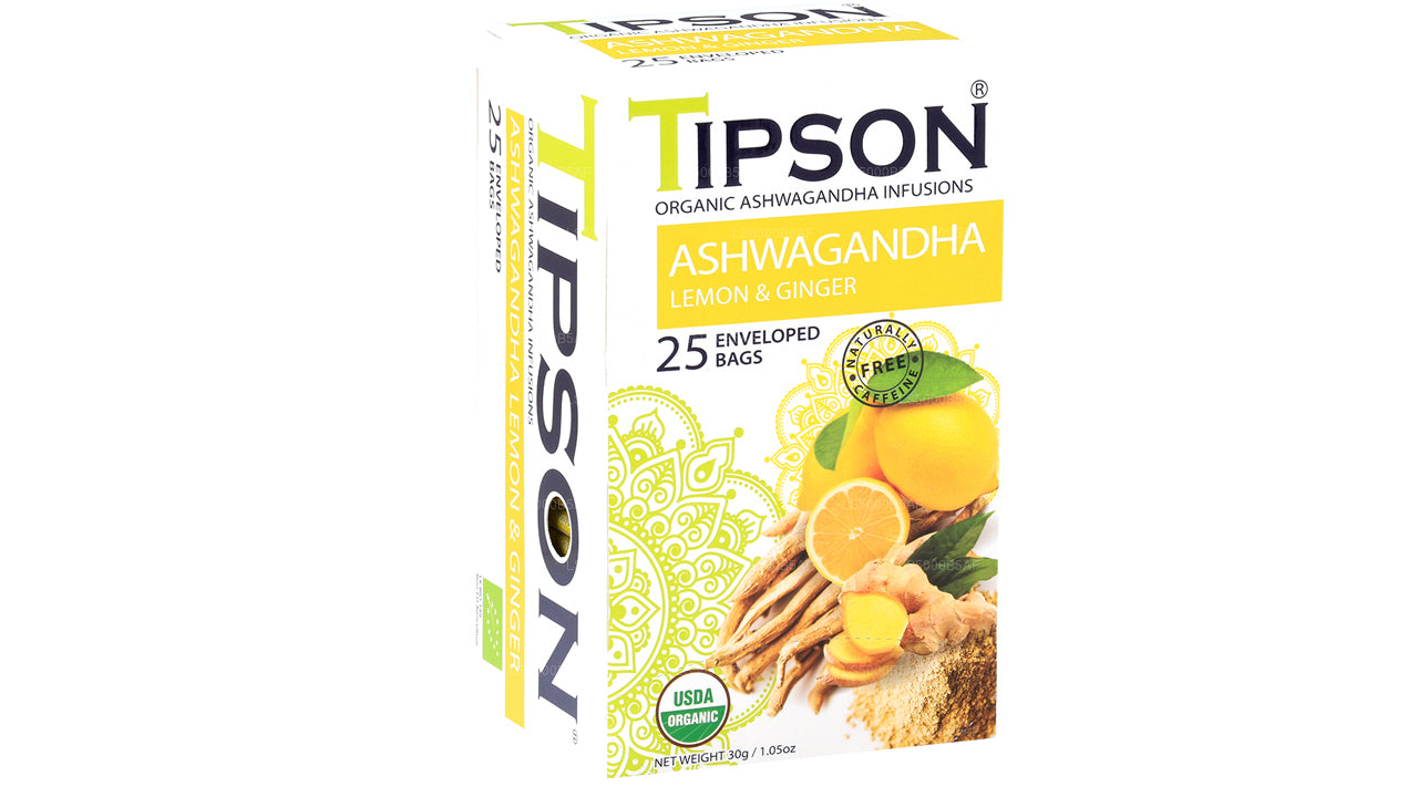Tipson Tee Bio-Ashwagandha mit Zitrone und Ingwer (30 g)