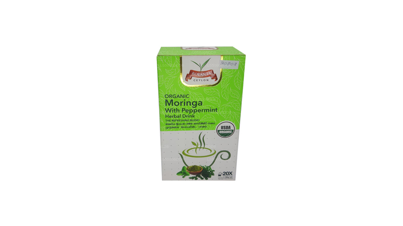 Rolanta Bio-Moringa mit Pfefferminz-Kräutergetränk (40 g), 25 Teebeutel