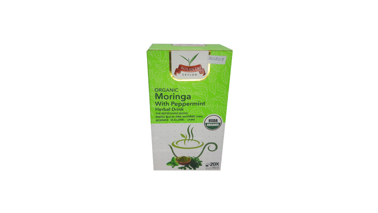 Rolanta Bio-Moringa mit Pfefferminz-Kräutergetränk (40 g), 25 Teebeutel