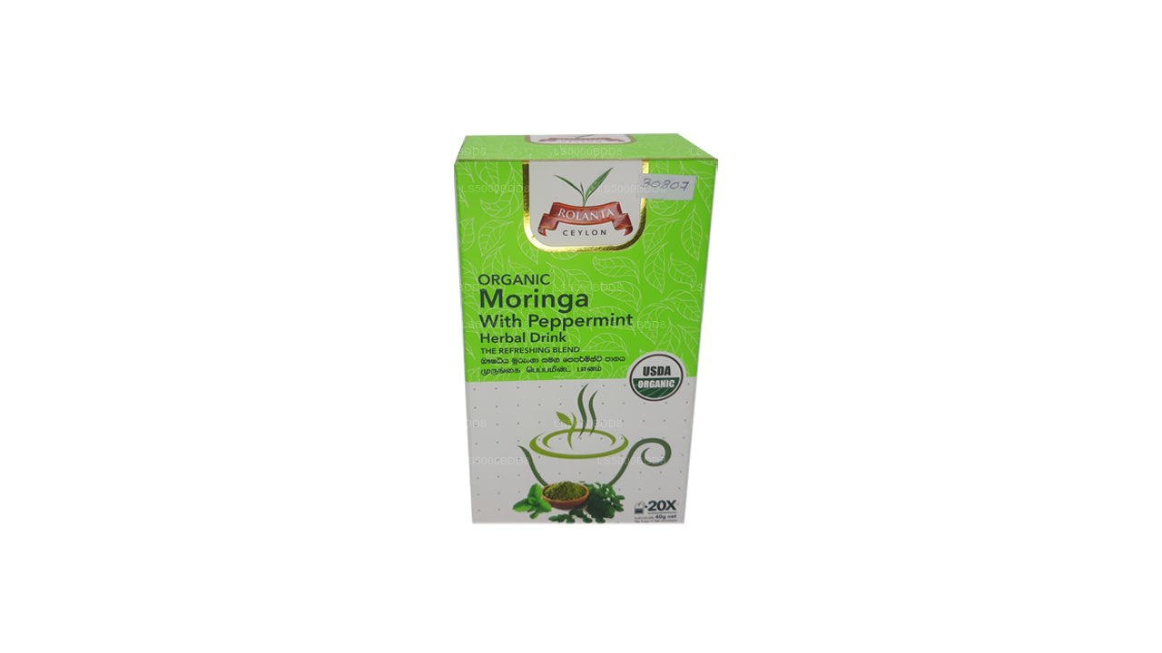 Rolanta Bio-Moringa mit Pfefferminz-Kräutergetränk (40 g), 25 Teebeutel