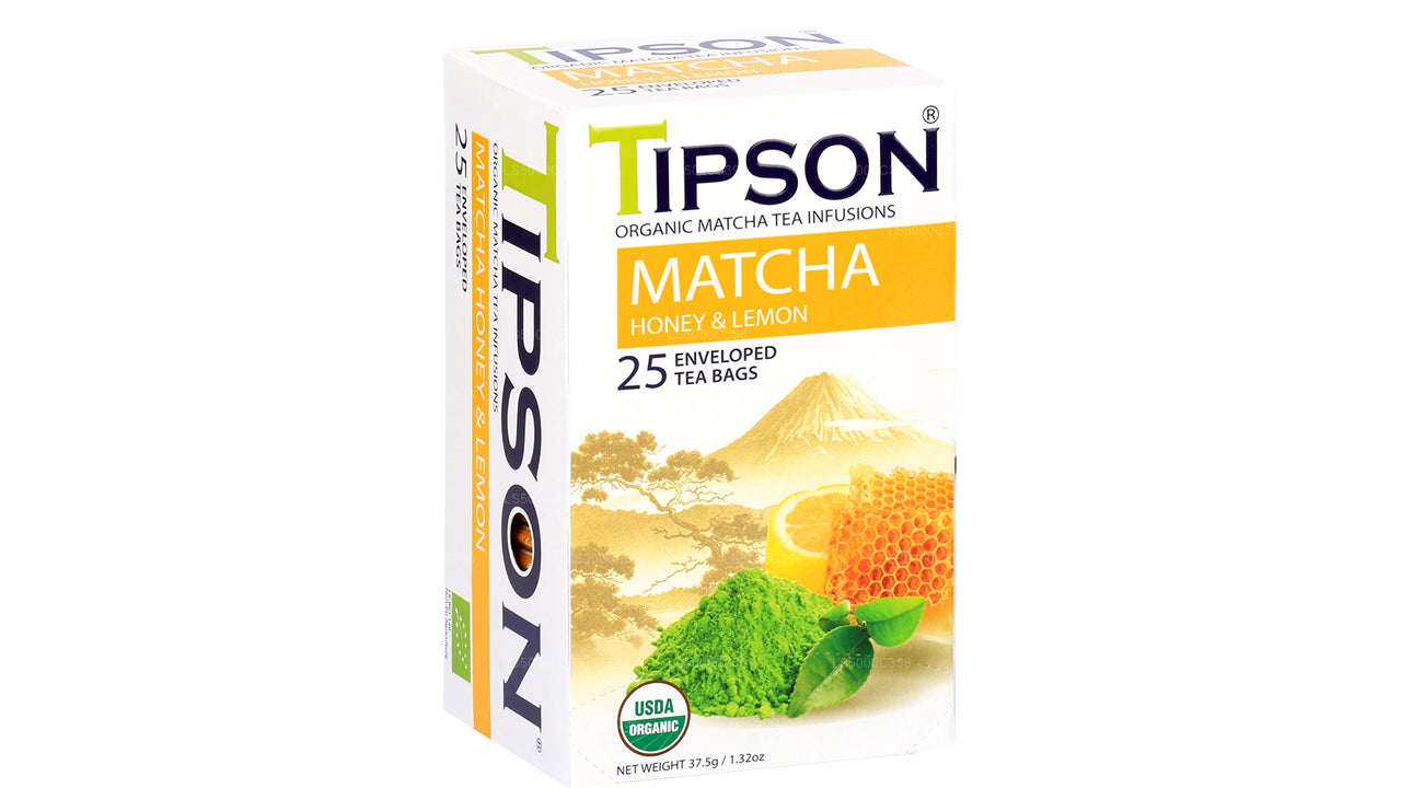 Tipson Tea Bio-Matcha-Honig und Zitrone (37,5 g)