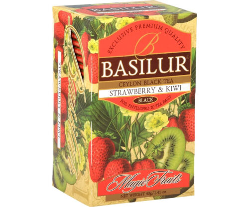 BASILUR MAGIC FRUITS – TEEBEUTEL – FLBT – FOLIE ENV – ERDBEERE &amp; KIWI (40g)