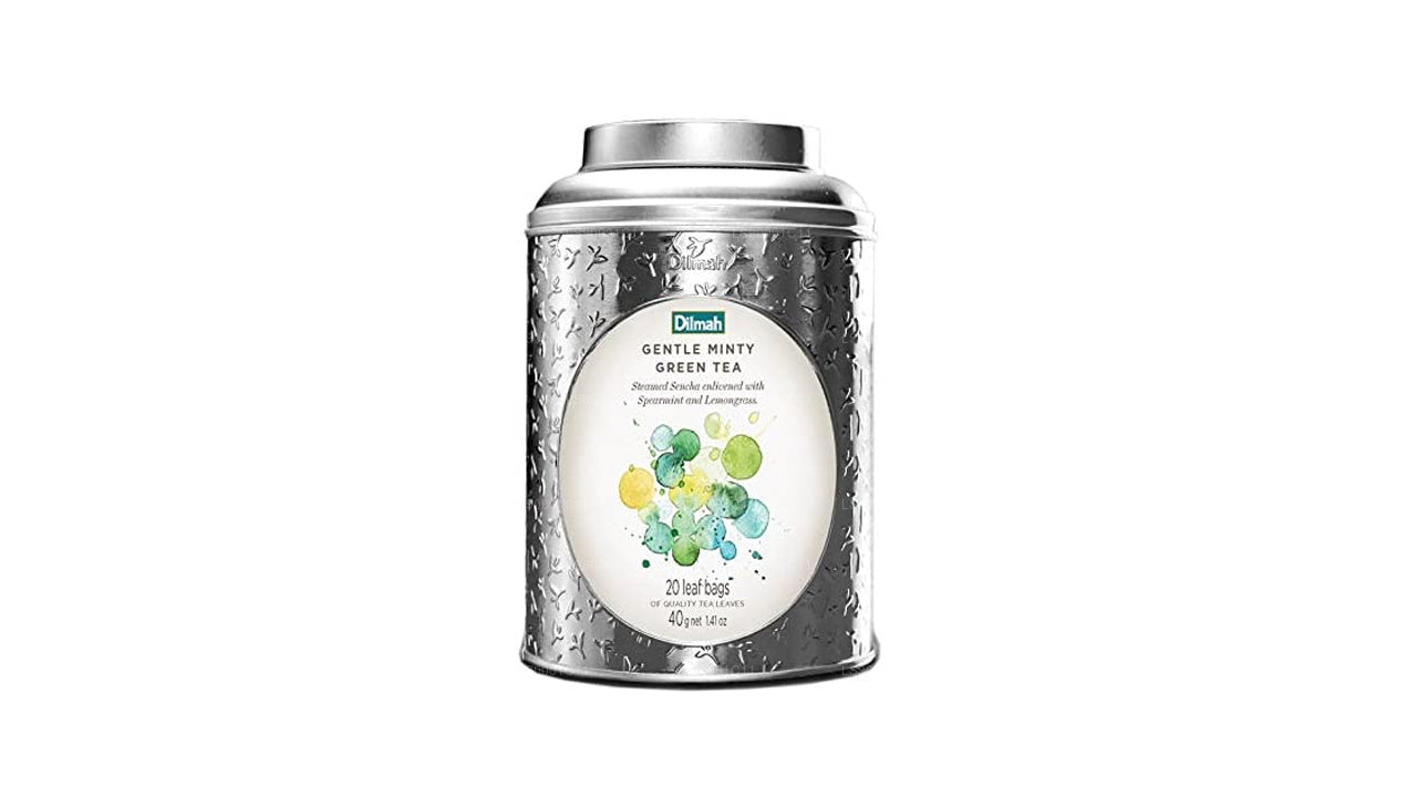 Dilmah Vivid Gentle Minty Green Tea Teebeutel (40 g) Dose