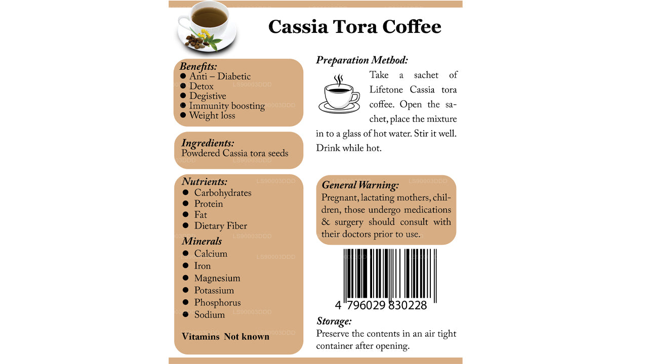 Lifetone Cassia Tora Kaffee (40 g)