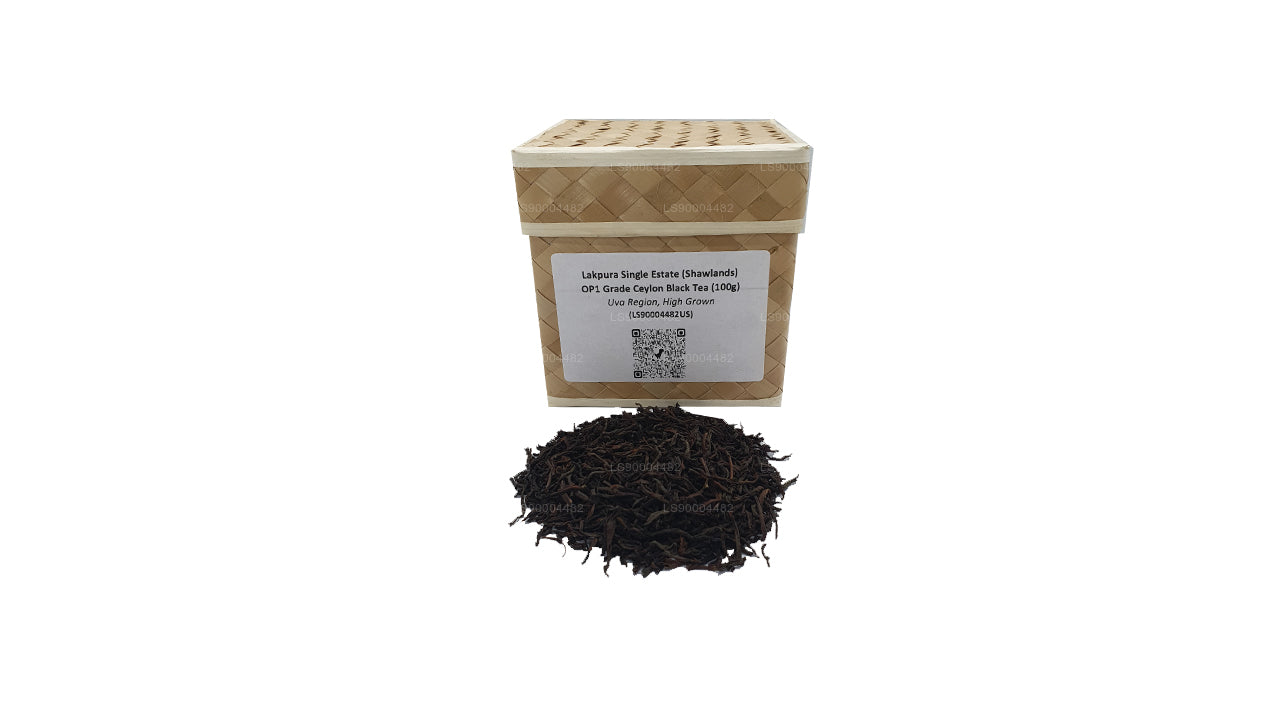 Lakpura Single Estate (Shawlands) OP1 Grade Ceylon Schwarztee (100 g)