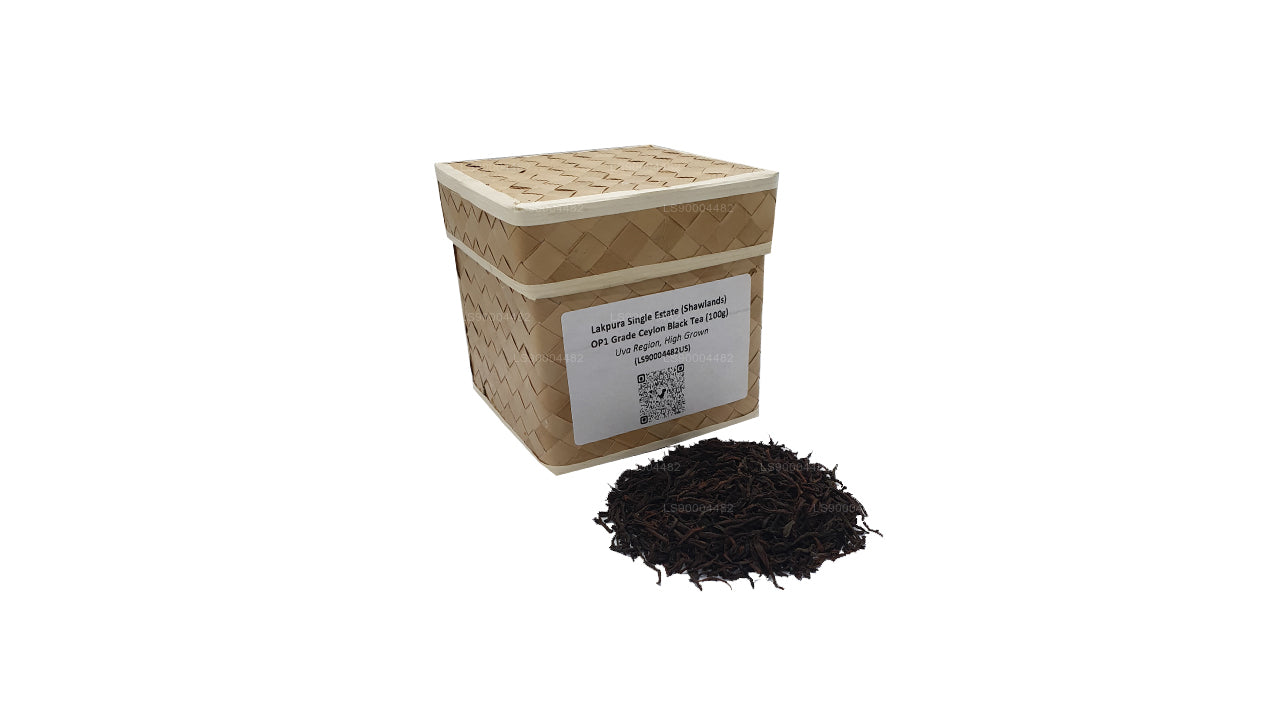 Lakpura Single Estate (Shawlands) OP1 Grade Ceylon Schwarztee (100 g)