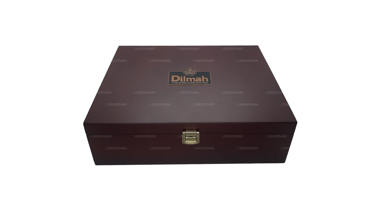 Dilmah Luxury Presenter aus Holz mit Deckel (12 Sorten)