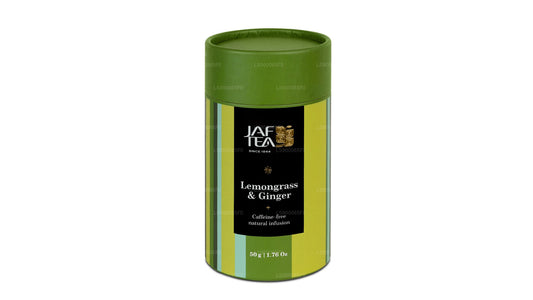 Jaf Tea Zitronengras und Ingwer – Koffeinfreier natürlicher Aufguss (50 g)