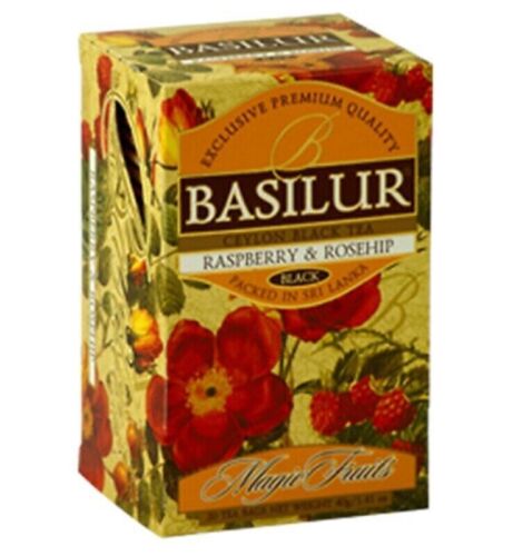 BASILUR MAGIC FRUITS – TEEBEUTEL – FLBT – FOLIE ENV – HIMBEERE &amp; HAGEBUCHTE (40g)