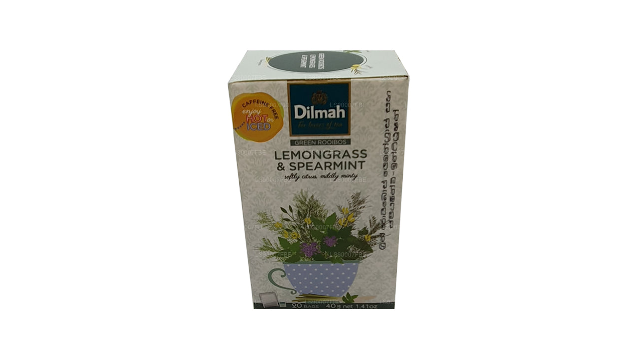 Dilmah Green Rooibos mit Zitronengras und grüner Minze (40 g) 20 Teebeutel