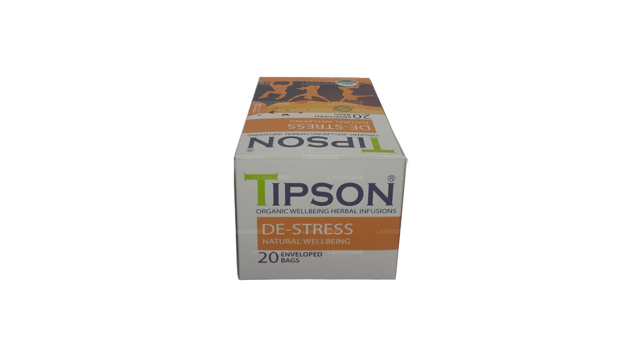 Tipson Tea Organic De-Stress Natural Wellbeing 20 umhüllte Teebeutel (30 g)