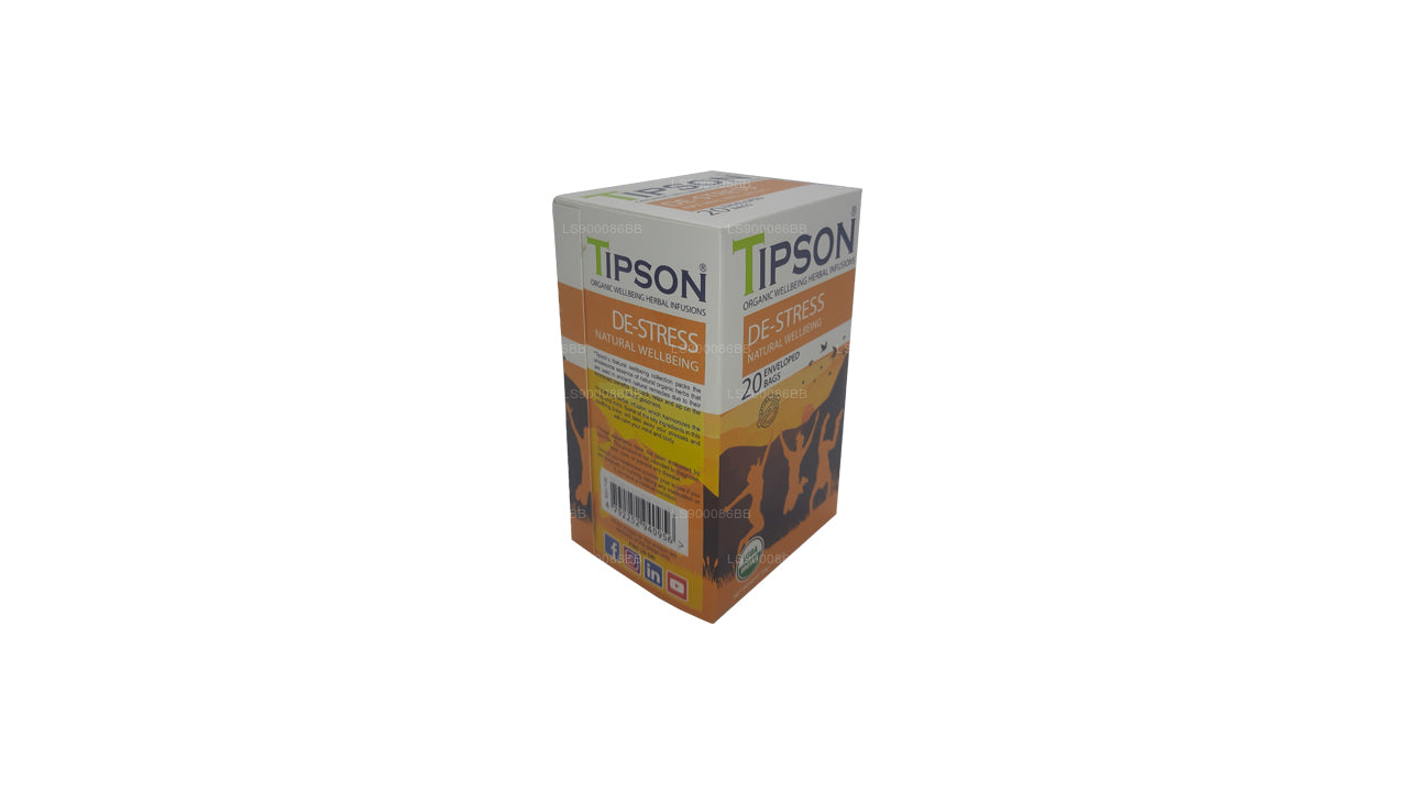 Tipson Tea Organic De-Stress Natural Wellbeing 20 umhüllte Teebeutel (30 g)