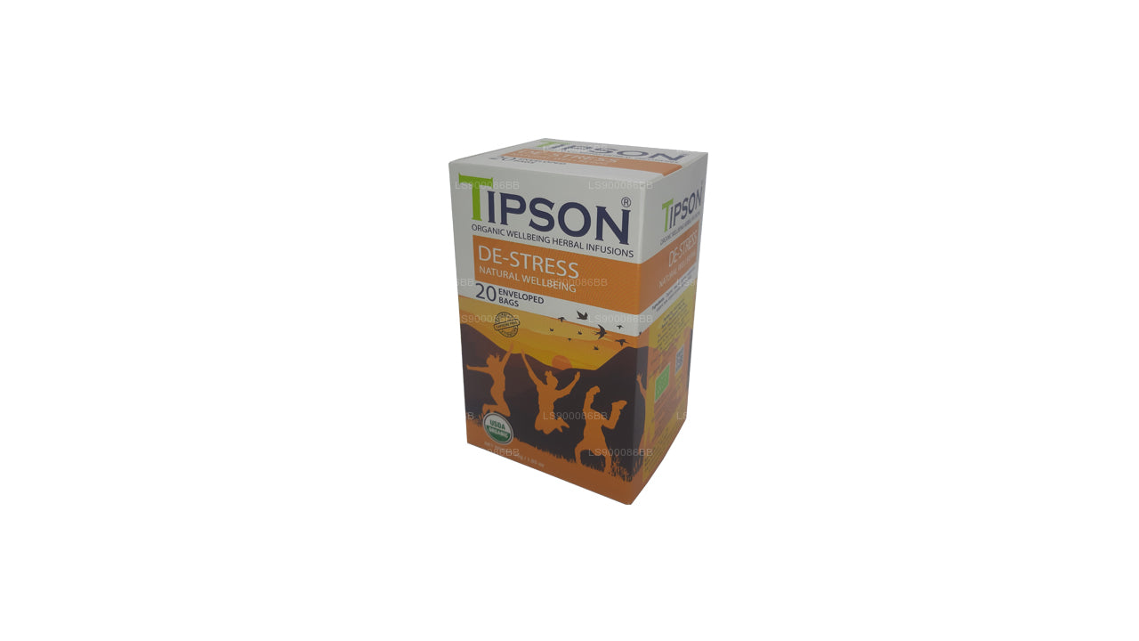 Tipson Tea Organic De-Stress Natural Wellbeing 20 umhüllte Teebeutel (30 g)