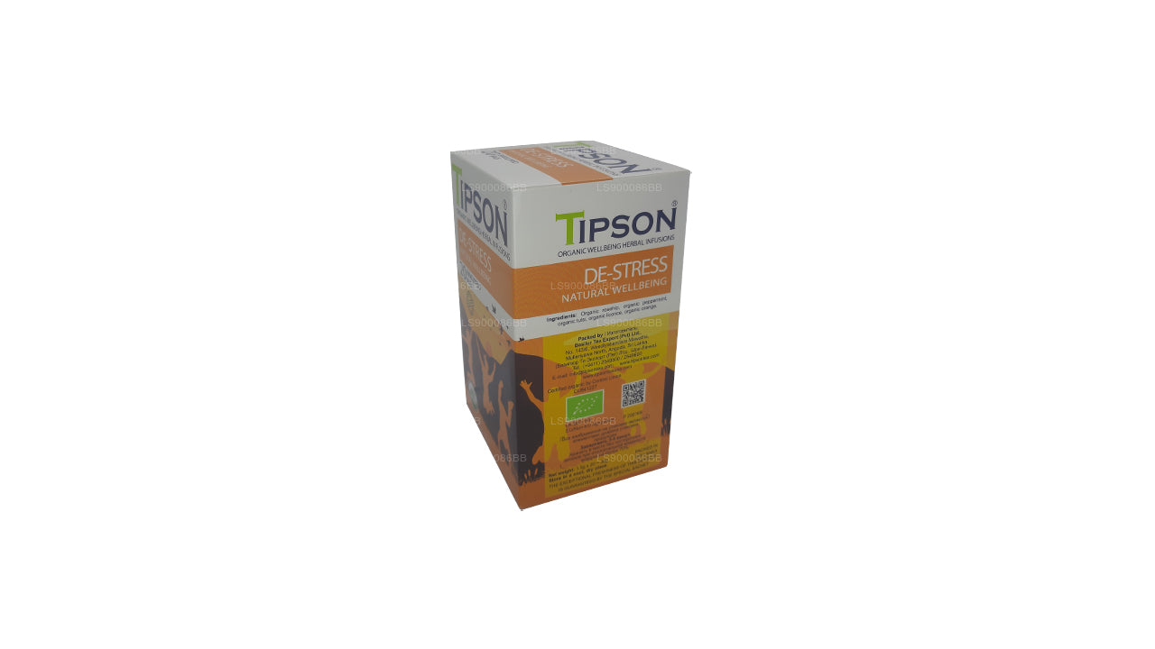 Tipson Tea Organic De-Stress Natural Wellbeing 20 umhüllte Teebeutel (30 g)