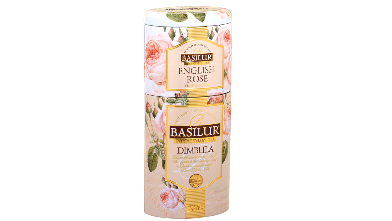 Basilurfrüchte und -blumen „Englische Rose / Dimbula“ (125 g) Caddy