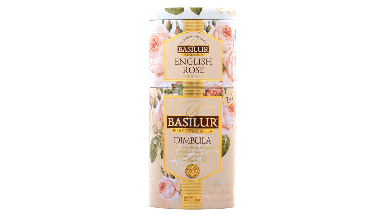 Basilurfrüchte und -blumen „Englische Rose / Dimbula“ (125 g) Caddy