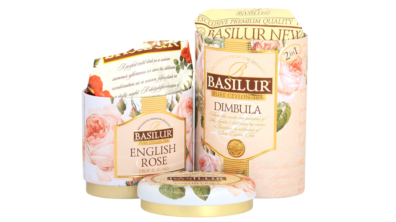 Basilurfrüchte und -blumen „Englische Rose / Dimbula“ (125 g) Caddy