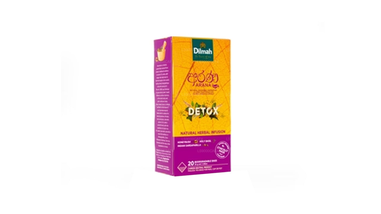 Dilmah Arana Detox Natürlicher Kräutertee (20 Teebeutel ohne Etikett)