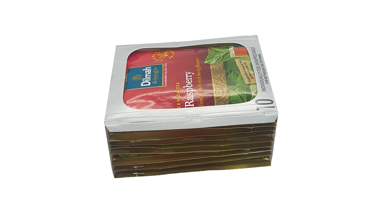 Dilmah Himbeertee (20 g), 10 einzeln in Folie verpackte Teebeutel
