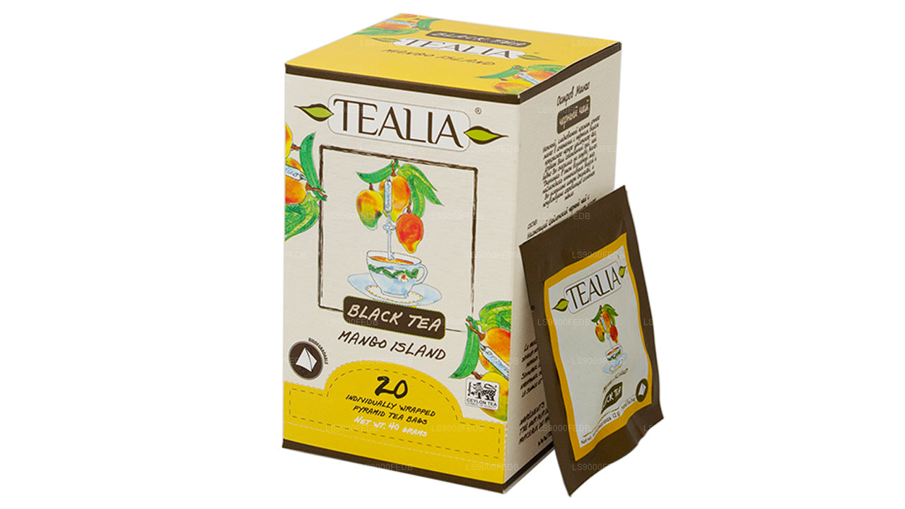 Tealia Mango Island (40 g), 20 Pyramiden-Umschlagsbeutel